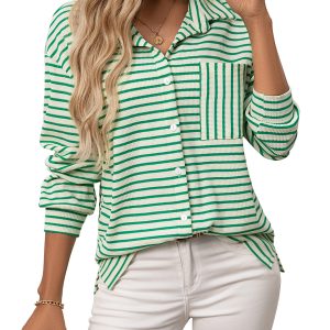 Loose striped shirt top