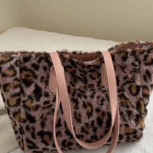 Leopard Fluff Tote Bag